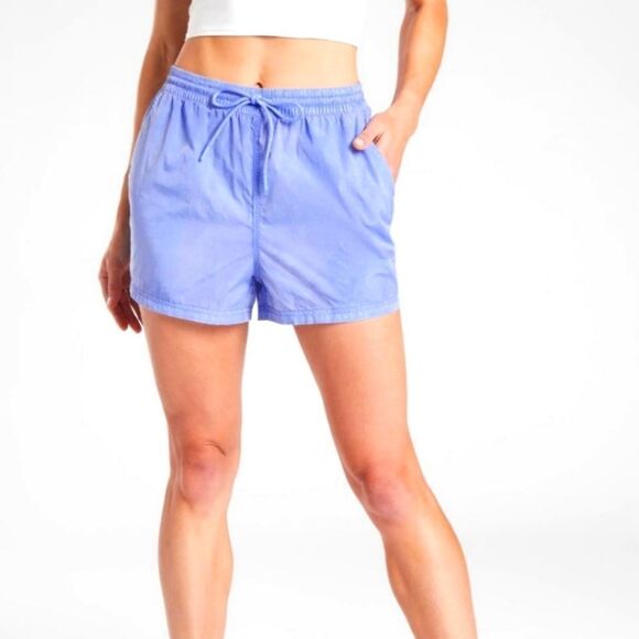 NWT Athleta Expedition Shorts Periwinkle Blue Tie waist with Pocket - Picture 4 of 6